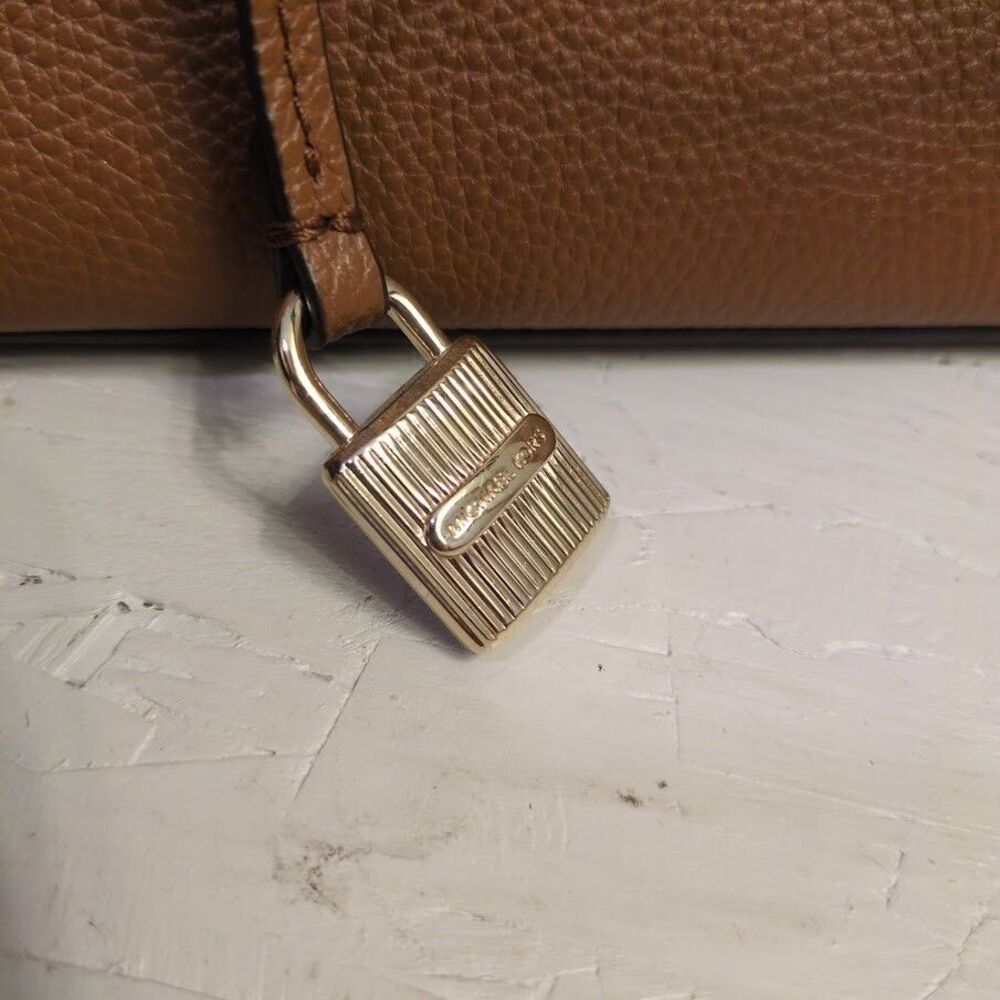 Michael Kors Adele Large Brown Leather Satchel Re… - image 7